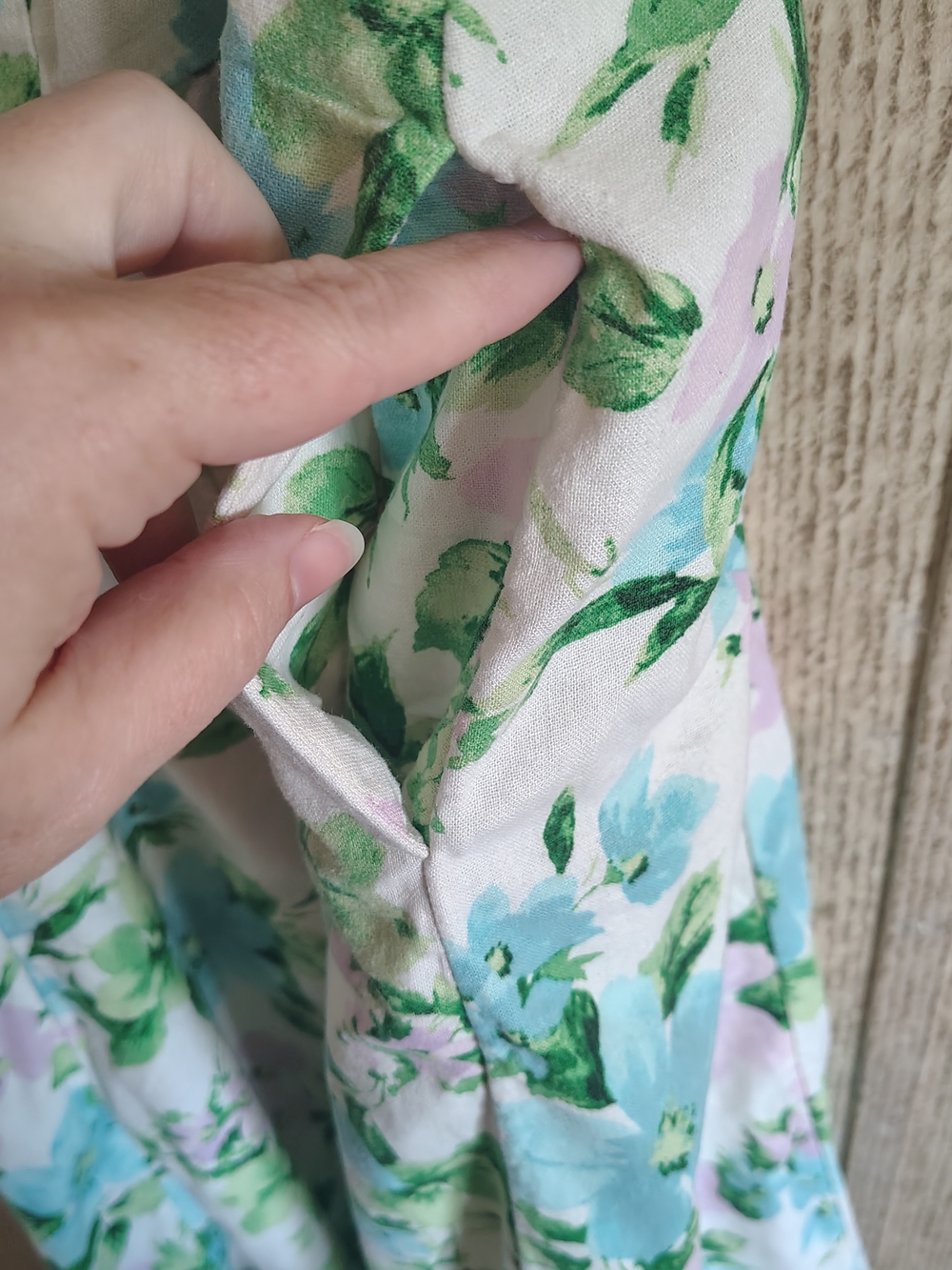 Old Navy Fit & Flare Linen Blend Sundress, Pink & Blue Floral, Sz 2X - Picture 9 of 9